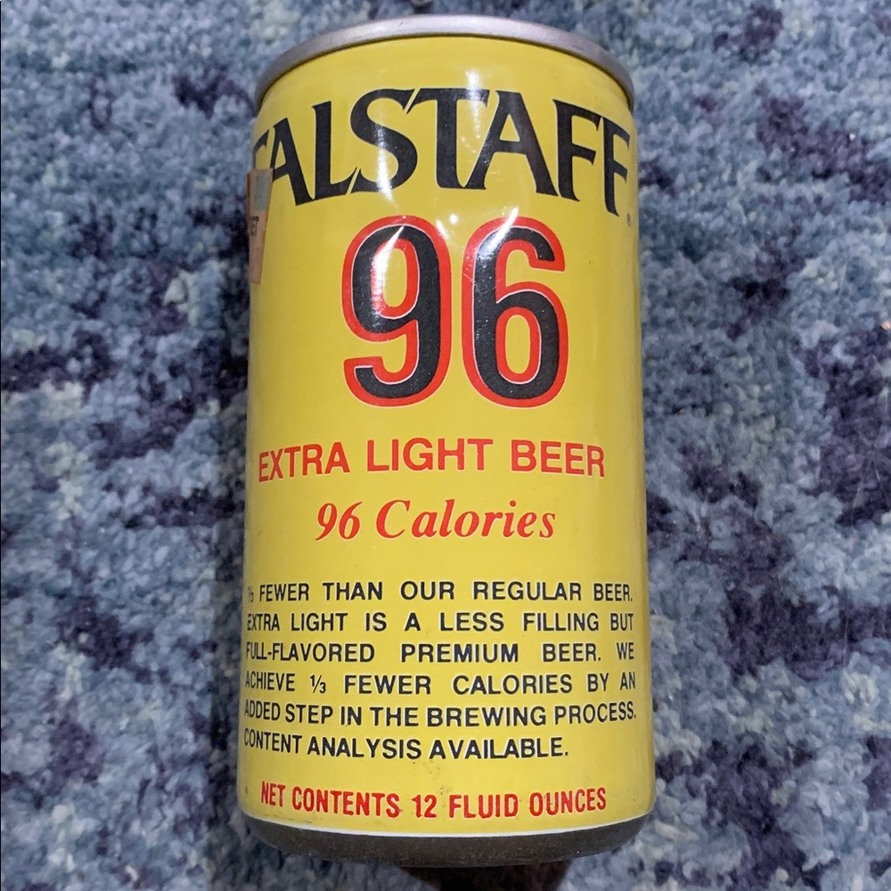Falstaff 96 extra light beer empty collectible can w target price tag